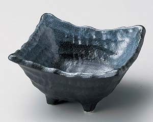 【まとめ買い10個セット品】和食器 ツ065-228 黒志野四つ足3.6小鉢【キャンセル/返品不可】【厨房館】