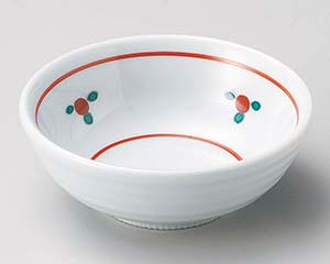 【まとめ買い10個セット品】和食器 ホ066-218 赤小花3.0鉢【キャンセル/返品不可】【厨房館】