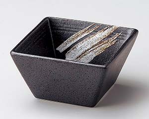 【まとめ買い10個セット品】和食器 イ072-468 栗色刷毛目三本線小角鉢【キャンセル/返品不可】【厨房館】