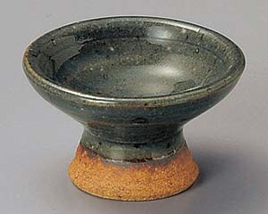 【まとめ買い10個セット品】和食器 ミ083-188 青釉高台珍味鉢【キャンセル/返品不可】【厨房館】