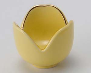 【まとめ買い10個セット品】和食器 タ090-458 イエロー三ツ山珍味【キャンセル/返品不可】【厨房館】