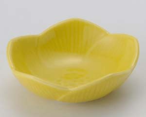 【まとめ買い10個セット品】和食器 カ091-548 黄釉花型6.5cm珍味【キャンセル/返品不可】【厨房館】