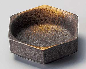 【まとめ買い10個セット品】和食器 テ099-148 茶釉備前吹六角松花堂【キャンセル/返品不可】【厨房館】