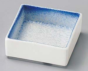 【まとめ買い10個セット品】和食器 ホ100-158 ブルーパール松花堂角鉢【キャンセル/返品不可】【厨房館】