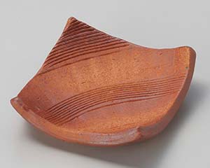 【まとめ買い10個セット品】和食器 ミ100-268 火色 くし目正角皿【キャンセル/返品不可】【厨房館】