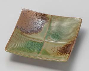 【まとめ買い10個セット品】和食器 ト101-188 オリベ 市松正角皿【キャンセル/返品不可】【厨房館】