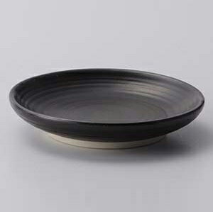 【まとめ買い10個セット品】和食器 ロ115-248 黒ミニミニ受け皿【キャンセル/返品不可】【厨房館】