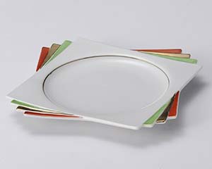 樂天商城 - 【まとめ買い10個セット品】和食器 ト119-118 上絵三色折角天皿【キャンセル/返品不可】【厨房館】