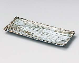 【まとめ買い10個セット品】和食器 タ138-158 白刷毛サンマ皿【キャンセル/返品不可】【厨房館】