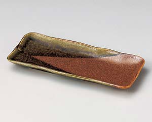 【まとめ買い10個セット品】和食器 タ139-078 美濃伊賀長角皿【キャンセル/返品不可】【厨房館】