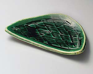 【まとめ買い10個セット品】和食器 ミ143-148 織部半月三角紋盛皿【キャンセル/返品不可】【厨房館】