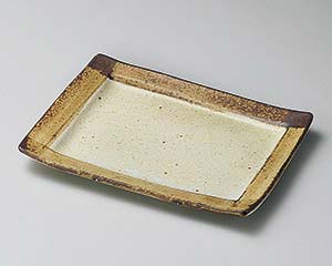 【まとめ買い10個セット品】和食器 ト145-028 角渕サビ焼き物皿【キャンセル/返品不可】【厨房館】