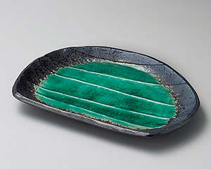 【まとめ買い10個セット品】和食器 ホ147-158 グリーン多用皿【キャンセル/返品不可】【厨房館】