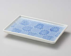 【まとめ買い10個セット品】和食器 ロ148-058 菊紋 7.0長角皿【キャンセル/返品不可】【厨房館】