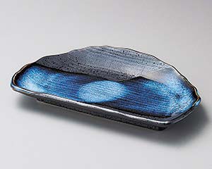 【まとめ買い10個セット品】和食器 ヤ149-118 清流半月焼物皿【キャンセル/返品不可】【厨房館】