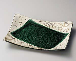 【まとめ買い10個セット品】和食器 ネ163-018 織部トチリ大盛皿【キャンセル/返品不可】【厨房館】