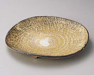 【まとめ買い10個セット品】和食器 イ176-168 粉引三つ足丸9寸皿【キャンセル/返品不可】【厨房館】