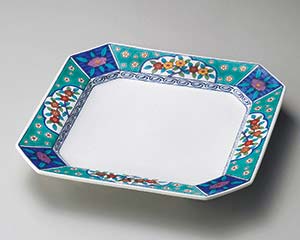 【まとめ買い10個セット品】和食器 テ184-058 グリン花小紋高台5.5皿【キャンセル/返品不可】【厨房館】