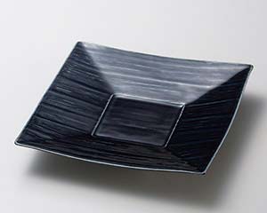 【まとめ買い10個セット品】和食器 ツ190-038 藍釉 四角皿【キャンセル/返品不可】【厨房館】