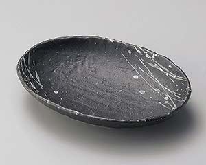 【まとめ買い10個セット品】和食器 ハ199-138 吹雪石目小判皿大【キャンセル/返品不可】【厨房館】