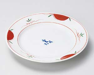 【まとめ買い10個セット品】和食器 ミ207-028 染錦春日段付8.0皿【キャンセル/返品不可】【厨房館】