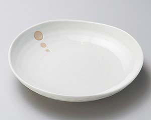 【まとめ買い10個セット品】和食器 ヤ211-278 ドット白三角8.0皿【キャンセル/返品不可】【厨房館】