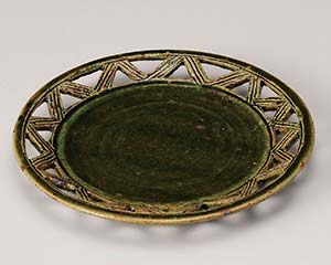 【まとめ買い10個セット品】和食器 ミ214-078 織部 スカシ 6.0和皿【キャンセル/返品不可】【厨房館】