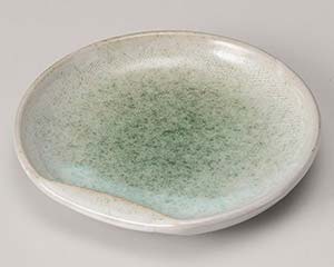 【まとめ買い10個セット品】和食器 ロ224-188 新緑5.0半月皿【キャンセル/返品不可】【厨房館】