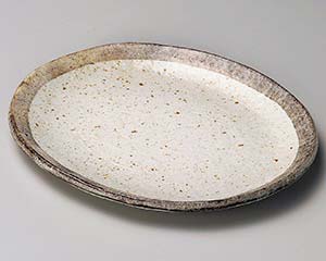 和食器 ネ222-048 白唐津小判皿小【厨房館】