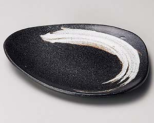 【まとめ買い10個セット品】和食器 イ222-278 栗色刷毛目マロン銘々皿【キャンセル/返品不可】【厨房館】