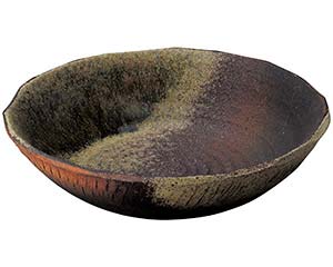 和食器 メ240-098 火色灰釉吹13.0大鉢【厨房館】
