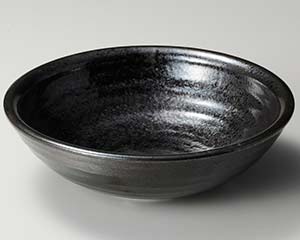 和食器 ト250-138 黒鉄吹き玉渕9寸鉢【厨房館】
