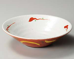 【まとめ買い10個セット品】和食器 ミ253-068 朱巻武蔵野リップル8.5鉢【キャンセル/返品不可】【厨房館】