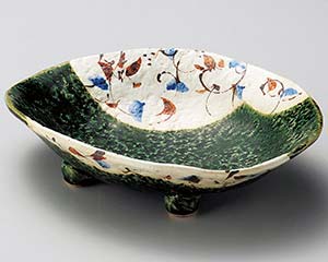 【まとめ買い10個セット品】和食器 ト255-058 彩塗り分け織部鉢【キャンセル/返品不可】【厨房館】