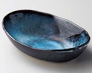 【まとめ買い10個セット品】和食器 タ265-208 清流楕円鉢【キャンセル/返品不可】【厨房館】