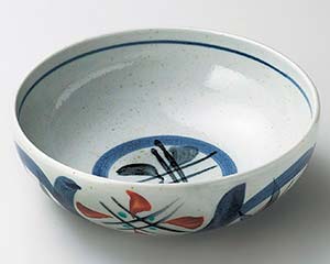 【まとめ買い10個セット品】和食器 テ268-168 益子赤丸紋5.0ボール【キャンセル/返品不可】【厨房館】