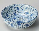 和食器 キ270-068 藍彩菊型4.5鉢【厨房館】
