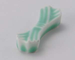 【まとめ買い10個セット品】和食器 テ289-328 結びグリーン箸置き【キャンセル/返品不可】【厨房館】