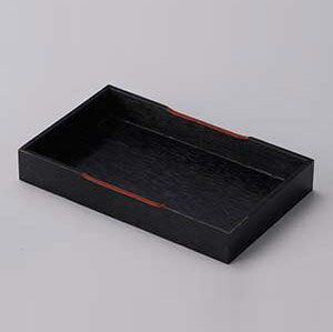 【まとめ買い10個セット品】和食器 イ296-288 アジ口黒塗盆【キャンセル/返品不可】【厨房館】