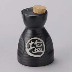 【まとめ買い10個セット品】和食器 イ296-588 黒マット六兵衛塩入【キャンセル/返品不可】【厨房館】