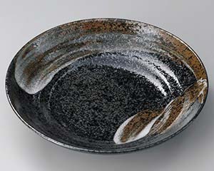 【まとめ買い10個セット品】和食器 ホ309-218 明世荒刷毛7.5めん皿【キャンセル/返品不可】【厨房館】