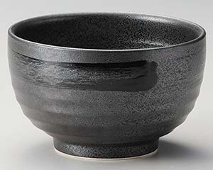 【まとめ買い10個セット品】和食器 ワ338-038 黒御影外黒刷毛5.0多用丼【キャンセル/返品不可】【厨房館】
