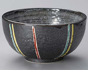 【まとめ買い10個セット品】和食器 テ329-118 黒マット色十草5.0深ボール【キャンセル/返品不可】【厨房館】