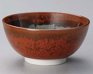 【まとめ買い10個セット品】和食器 ユ325-198 朱赤櫛目6.0丼【キャンセル/返品不可】【厨房館】