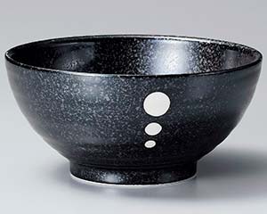 【まとめ買い10個セット品】和食器 ヤ327-298 ドット黒マットさぬき丼【キャンセル/返品不可】【厨房館】