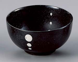 【まとめ買い10個セット品】和食器 ヤ337-318 ドット黒お好丼小【キャンセル/返品不可】【厨房館】