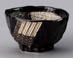 【まとめ買い10個セット品】和食器 ユ344-028 黒織部六角4.0丼【キャンセル/返品不可】【厨房館】