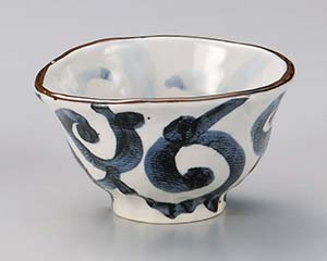 【まとめ買い10個セット品】和食器 ユ349-138 タコ唐草変形4.5丼【キャンセル/返品不可】【厨房館】