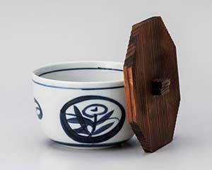 【まとめ買い10個セット品】和食器 ホ358-278 手描き唐草飯器(大蓋付)【キャンセル/返品不可】【厨房館】