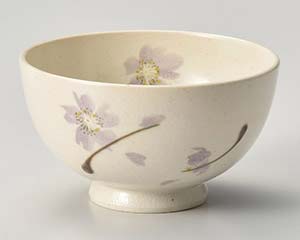 【まとめ買い10個セット品】和食器 キ370-038 織部花ちらし(ブルー)軽量茶碗【キャンセル/返品不可】【厨房館】